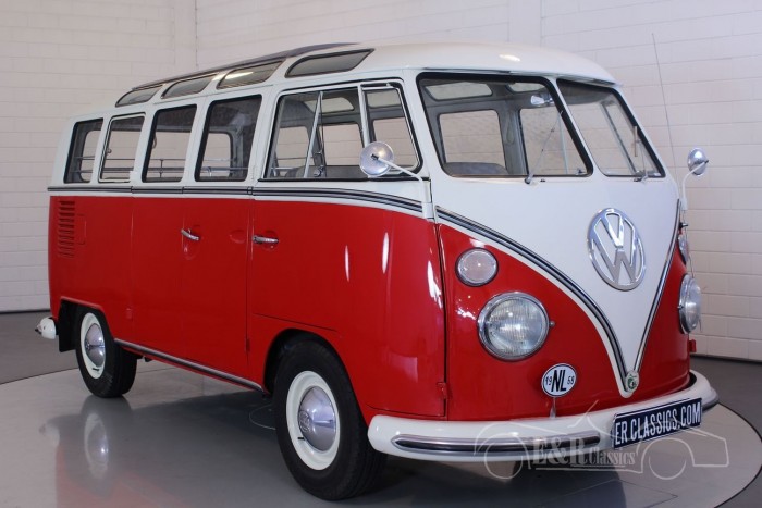 Meesterschap Gewend aan Vesting Volkswagen T1 Samba 1966 te koop bij Erclassics
